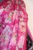 Designer Floral Prints Pure Satin Crepe Silk Saree 